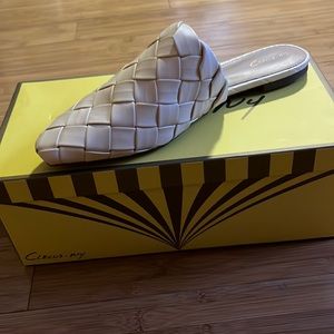 Brand New Woven Flats Light Eggshell